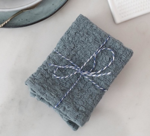 Linen Tales Linen Cloth set of 2 - Blue Fog
